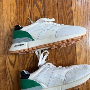 White and Green Women’s Sneakers